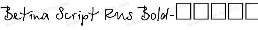 Betina Script Rus Bold字体转换